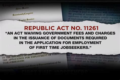 police clearance for first time jobseekers|Republic Act No. 11261 .